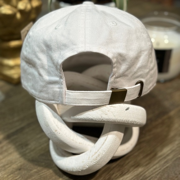 Super cute white KC hat with small white and gold chenille letters - Picture 5 of 6